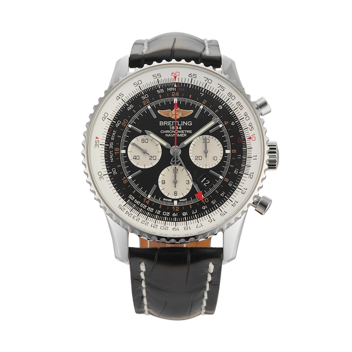 Pre-Owned Breitling Pre-Owned Breitling Navitimer GMT 48 Mens Watch AB044121/BD24