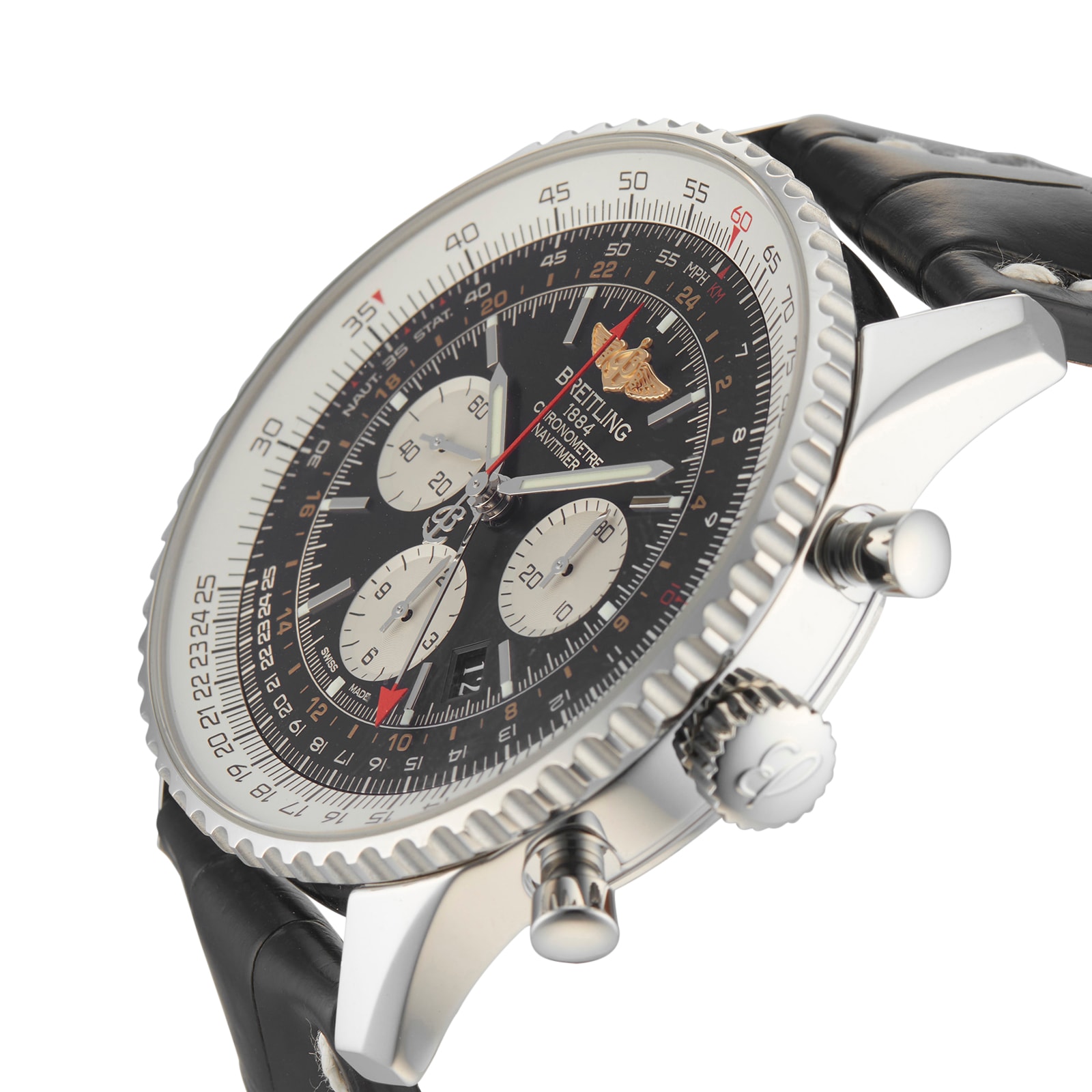 Pre-Owned Breitling Pre-Owned Breitling Navitimer GMT 48 Mens Watch AB044121/BD24 Pre-Owned Breitling Pre-Owned Breitling Navitimer GMT 48 Mens Watch AB044121/BD24
