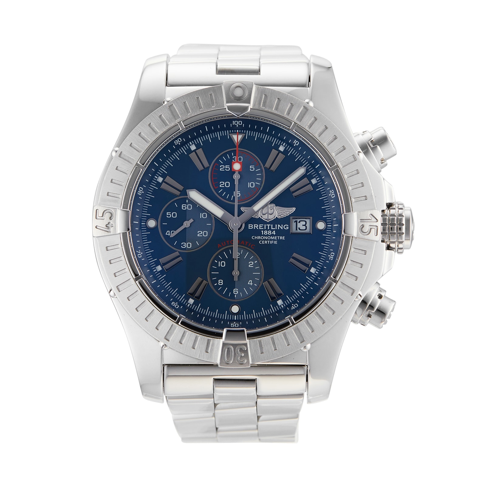 Pre-Owned Breitling Pre-Owned Breitling Super Avenger Mens Watch A13370 Pre-Owned Breitling Pre-Owned Breitling Super Avenger Mens Watch A13370
