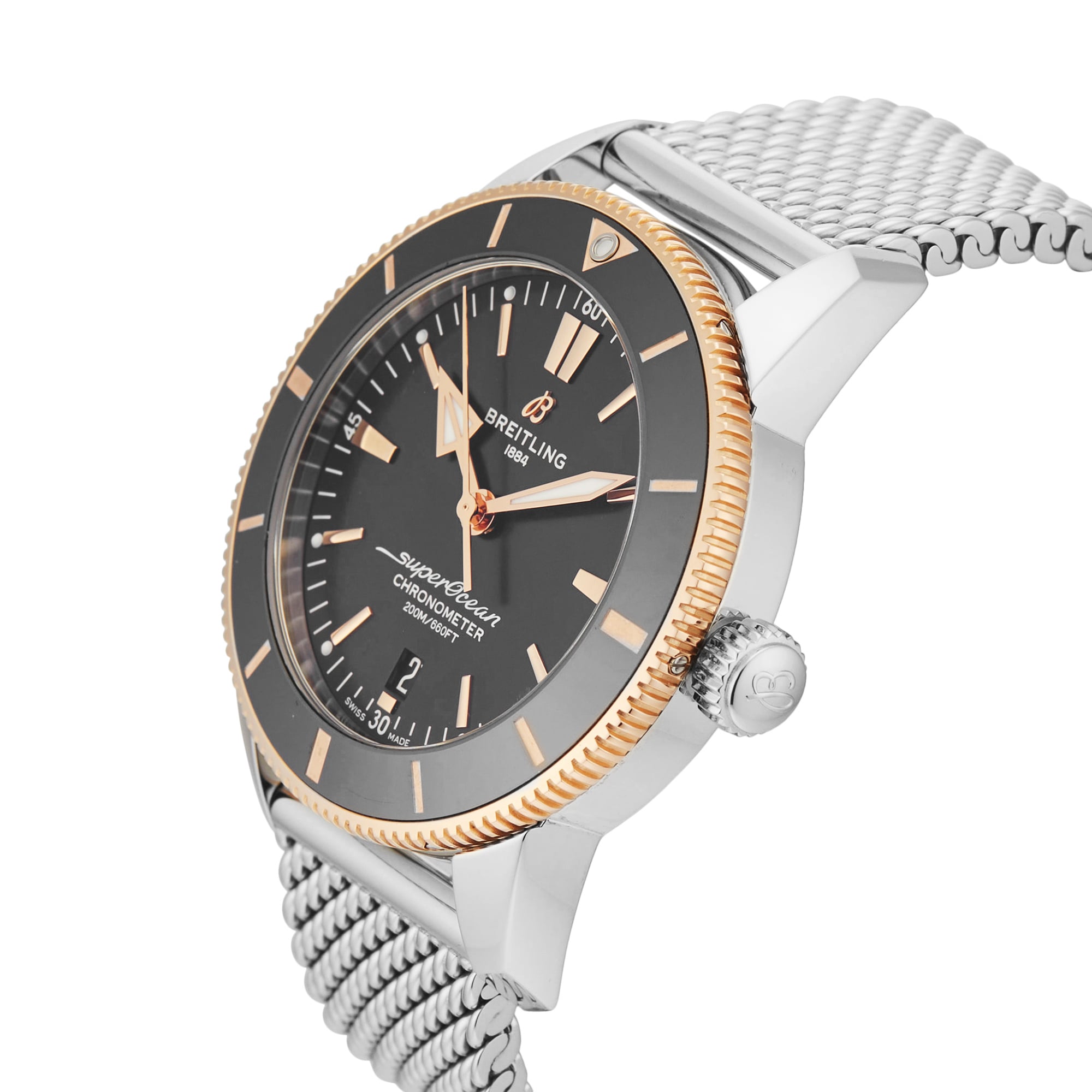 Pre-Owned Breitling Superocean Heritage B20 44mm Stainless Steel and Rose Gold