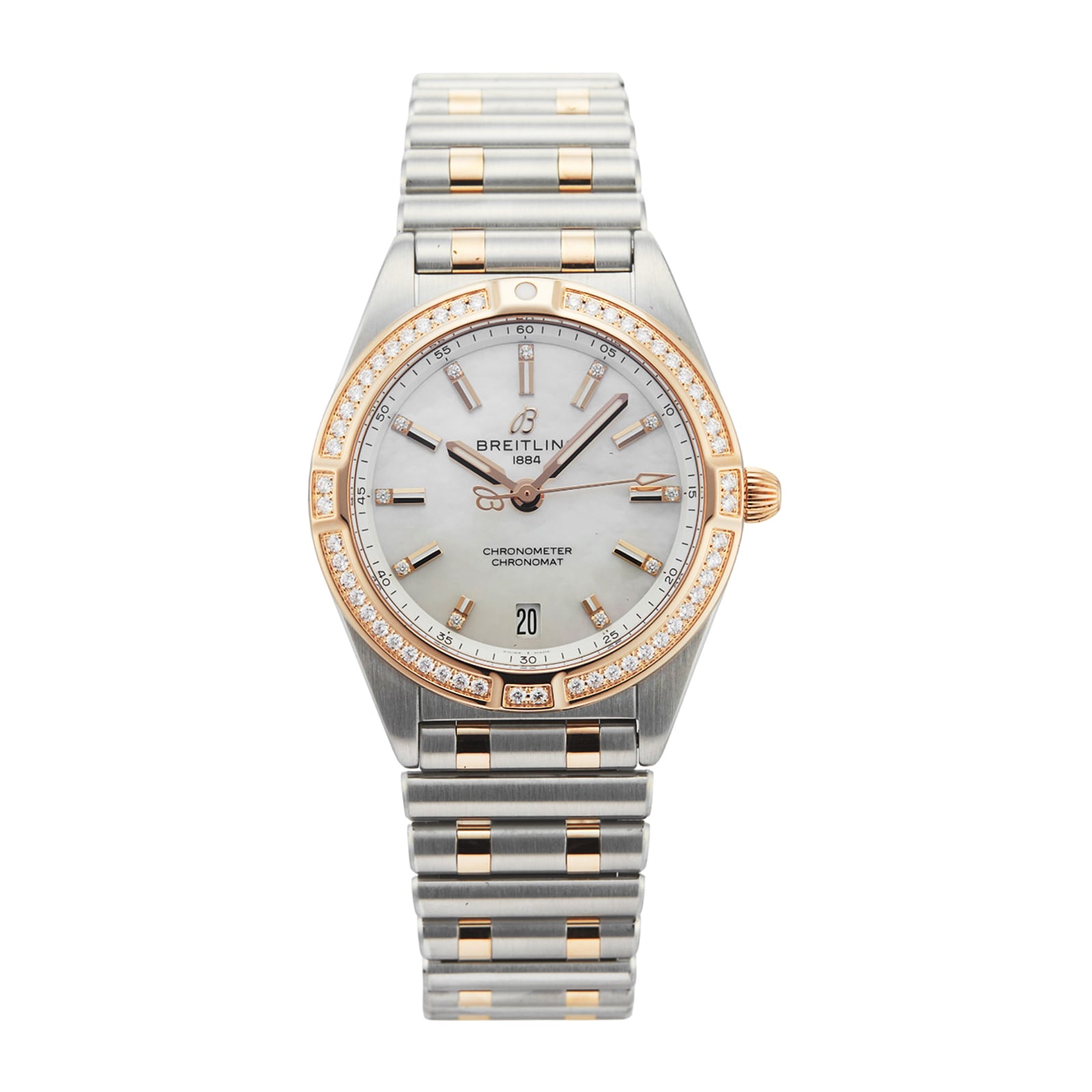 Pre-Owned Breitling Chronomat 32 Stainless Steel and Rose Gold