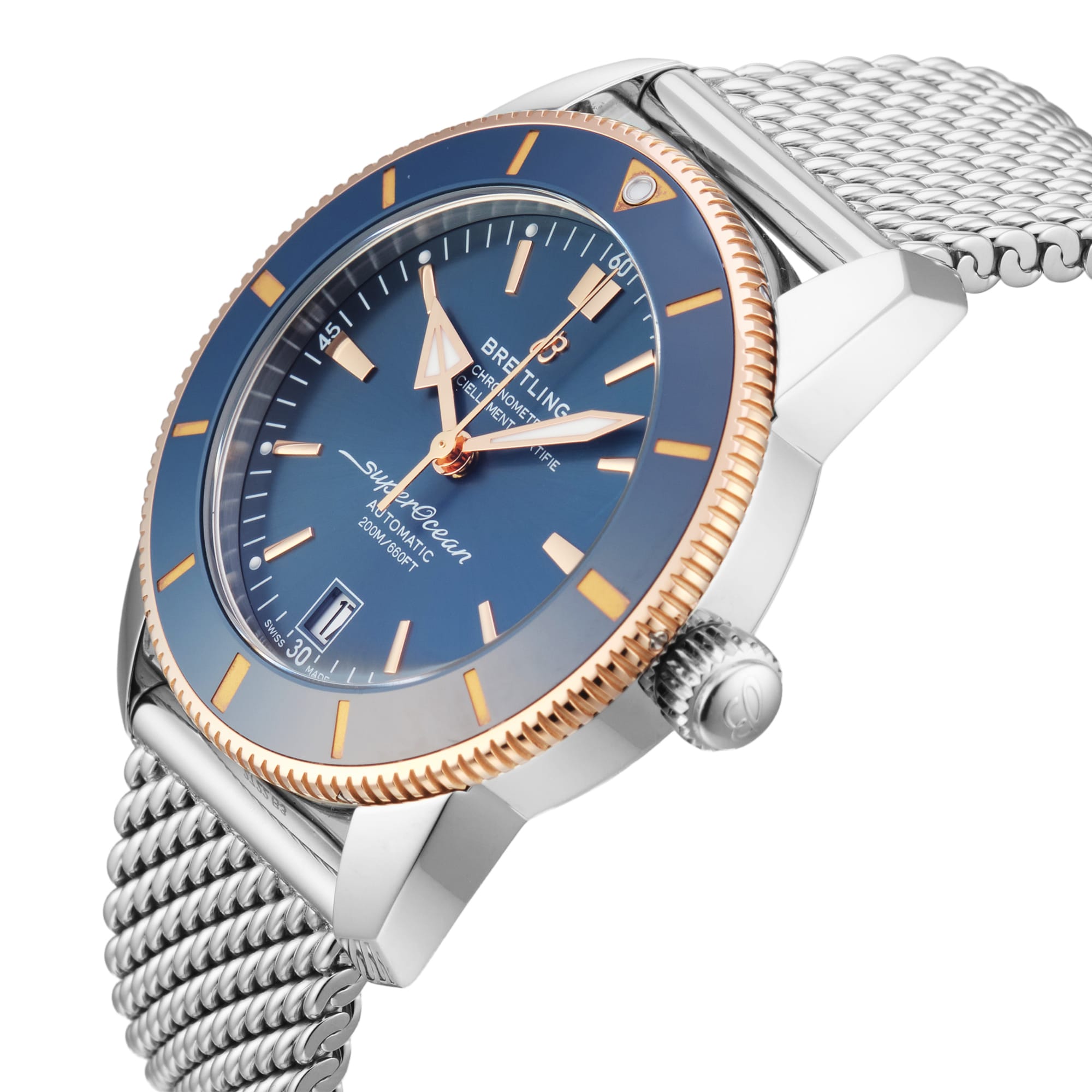 Pre-Owned Breitling Superocean Heritage B20 Automatic 42mm Stainless Steel and Rose Gold