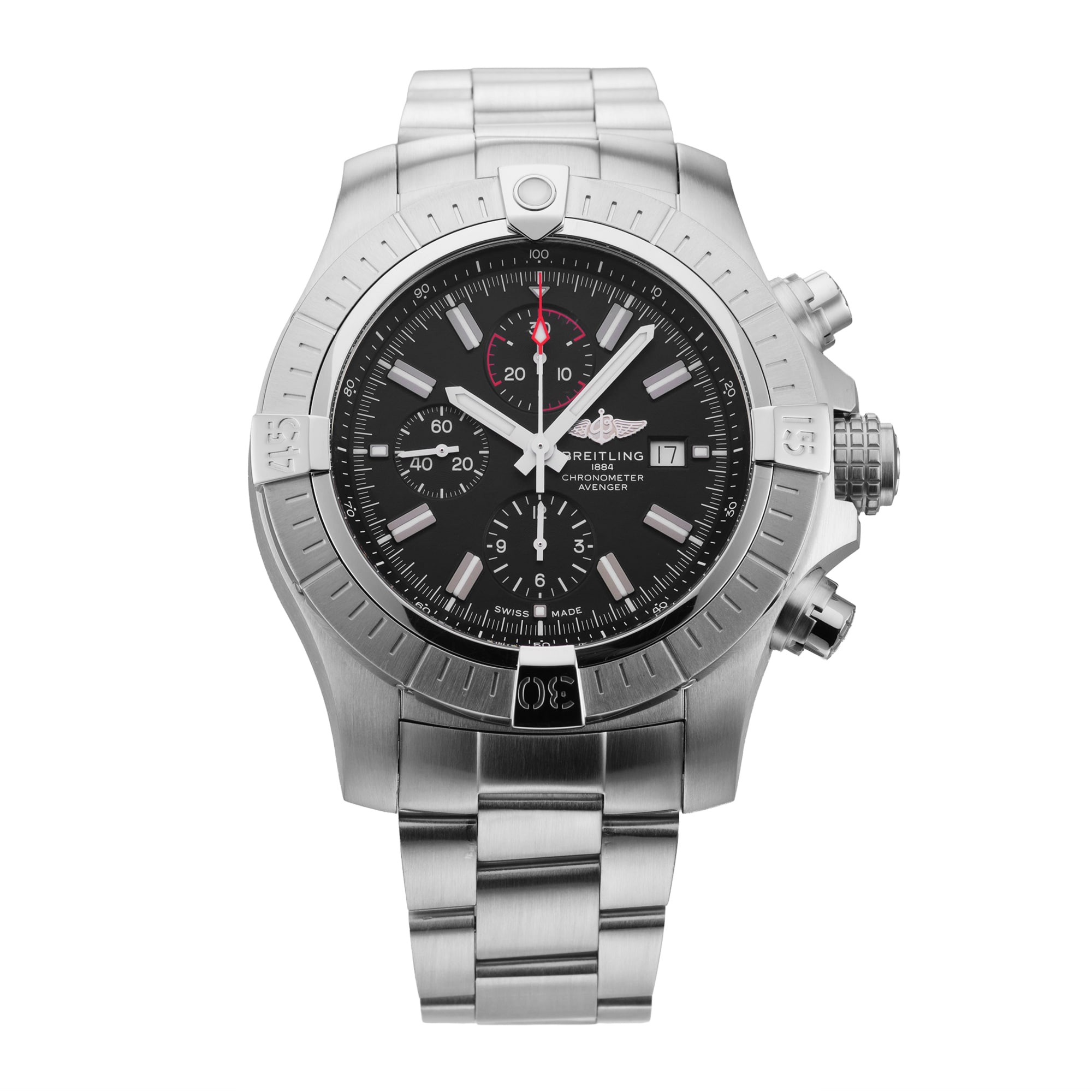 Pre-Owned Breitling Super Avenger Chronograph 48mm Stainless Steel Pre-Owned Breitling Super Avenger Chronograph 48mm Stainless Steel