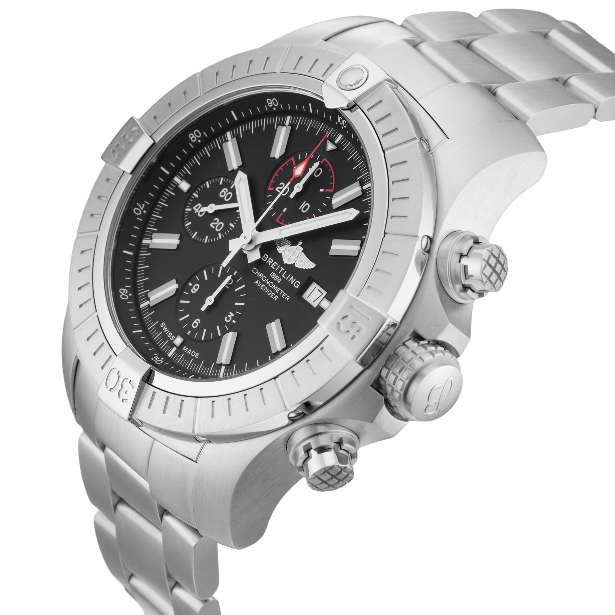 Pre-Owned Breitling Super Avenger Chronograph 48mm Stainless Steel Pre-Owned Breitling Super Avenger Chronograph 48mm Stainless Steel