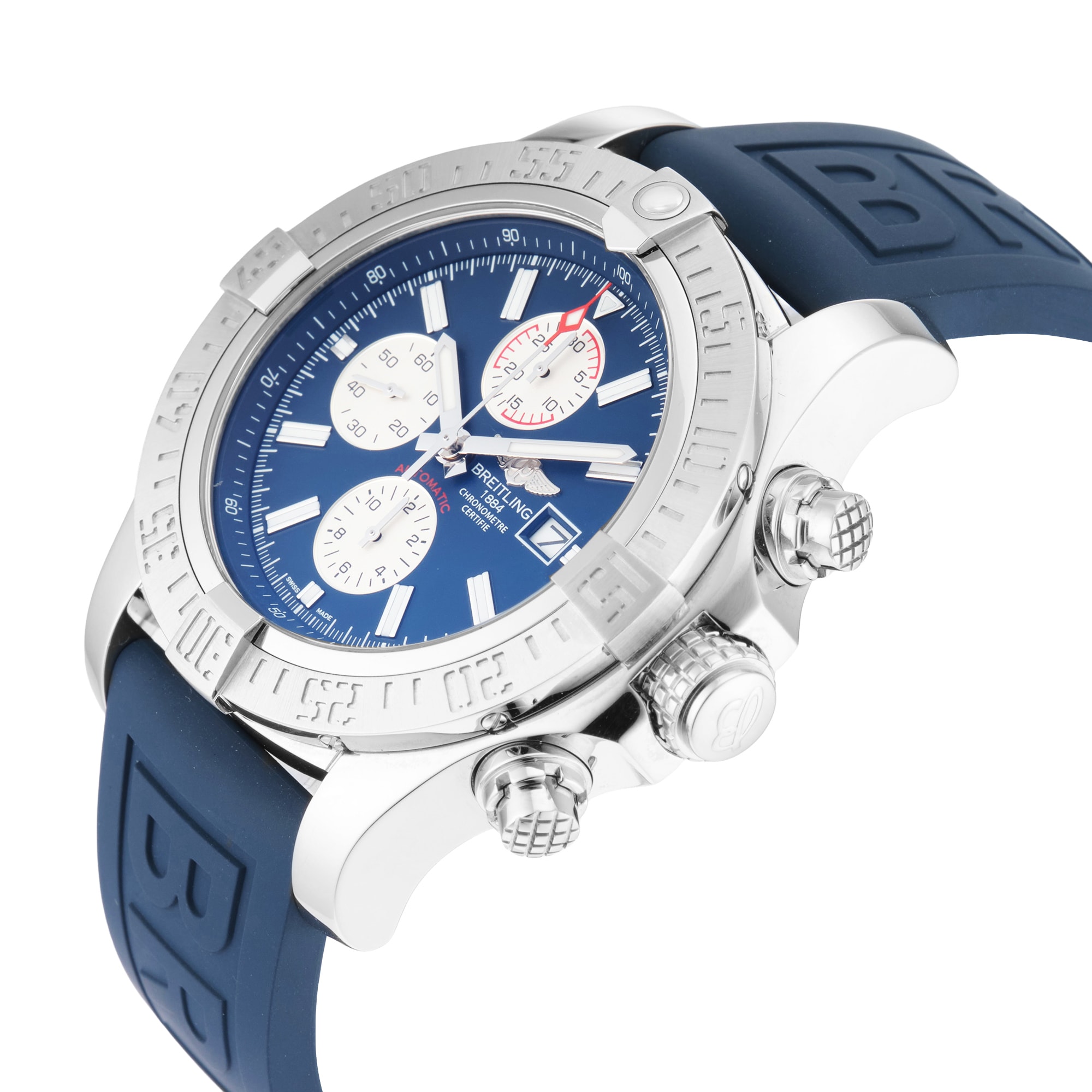 Pre-Owned Breitling Pre-Owned Breitling Super Avenger II 48mm Stainless Steel A13371111C1S2 Pre-Owned Breitling Pre-Owned Breitling Super Avenger II 48mm Stainless Steel A13371111C1S2