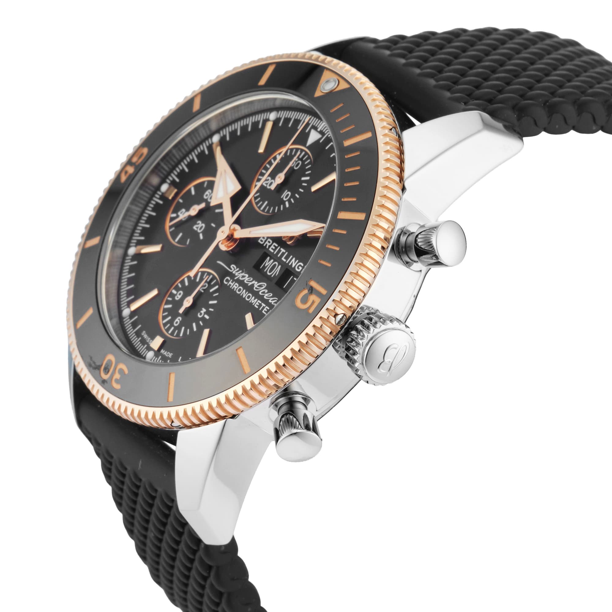 Pre-Owned Breitling Superocean Heritage Chronograph 44mm Stainless Steel and Rose Gold Pre-Owned Breitling Superocean Heritage Chronograph 44mm Stainless Steel and Rose Gold