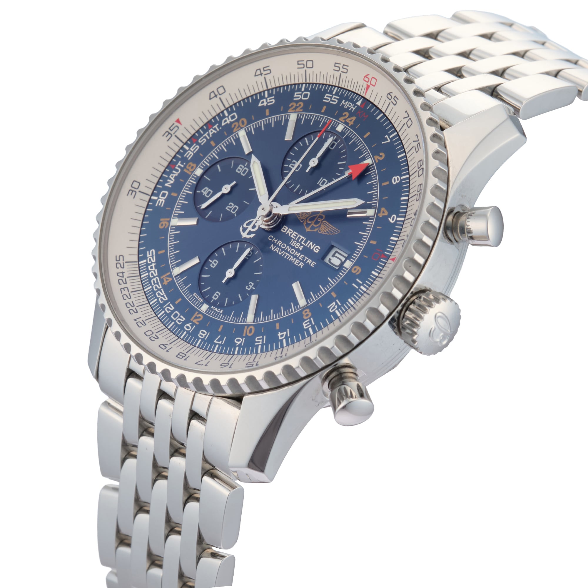 Pre-Owned Breitling Navitimer World 46mm Stainless Steel