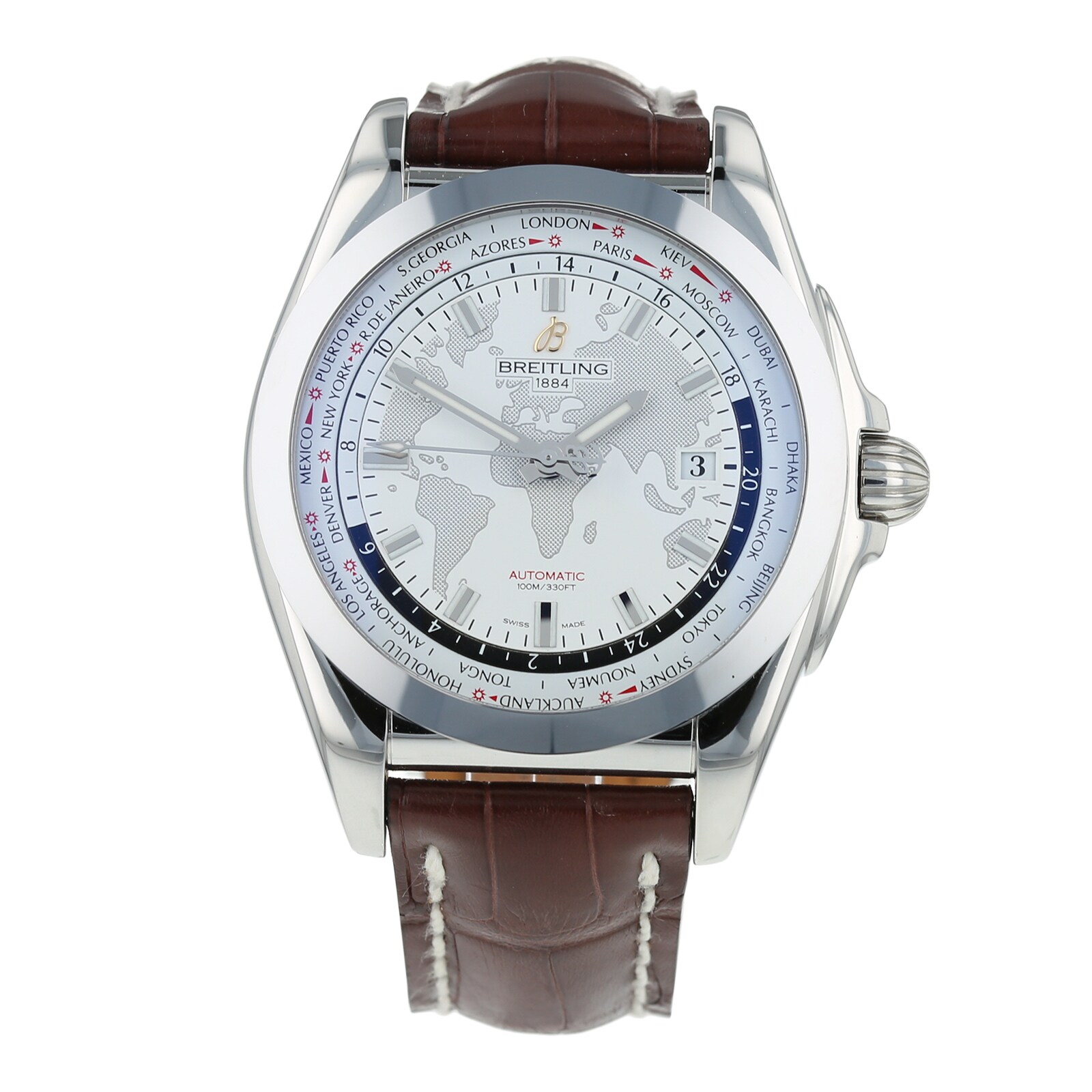 Pre-Owned Breitling Pre-Owned Breitling Galactic Unitime Mens Watch WB3510