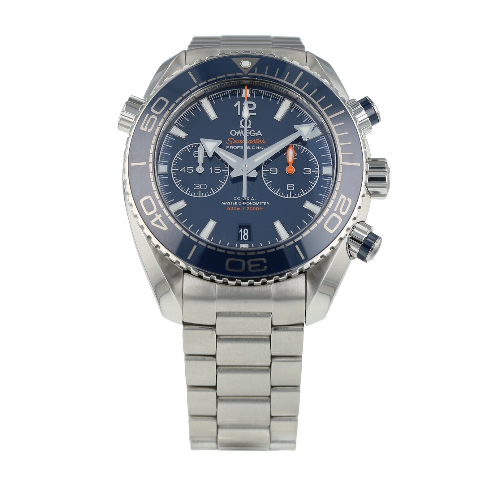 Pre-Owned Omega Pre-Owned Omega Seamaster Planet Ocean Chronograph Mens Watch 215.30.46.51.03.001