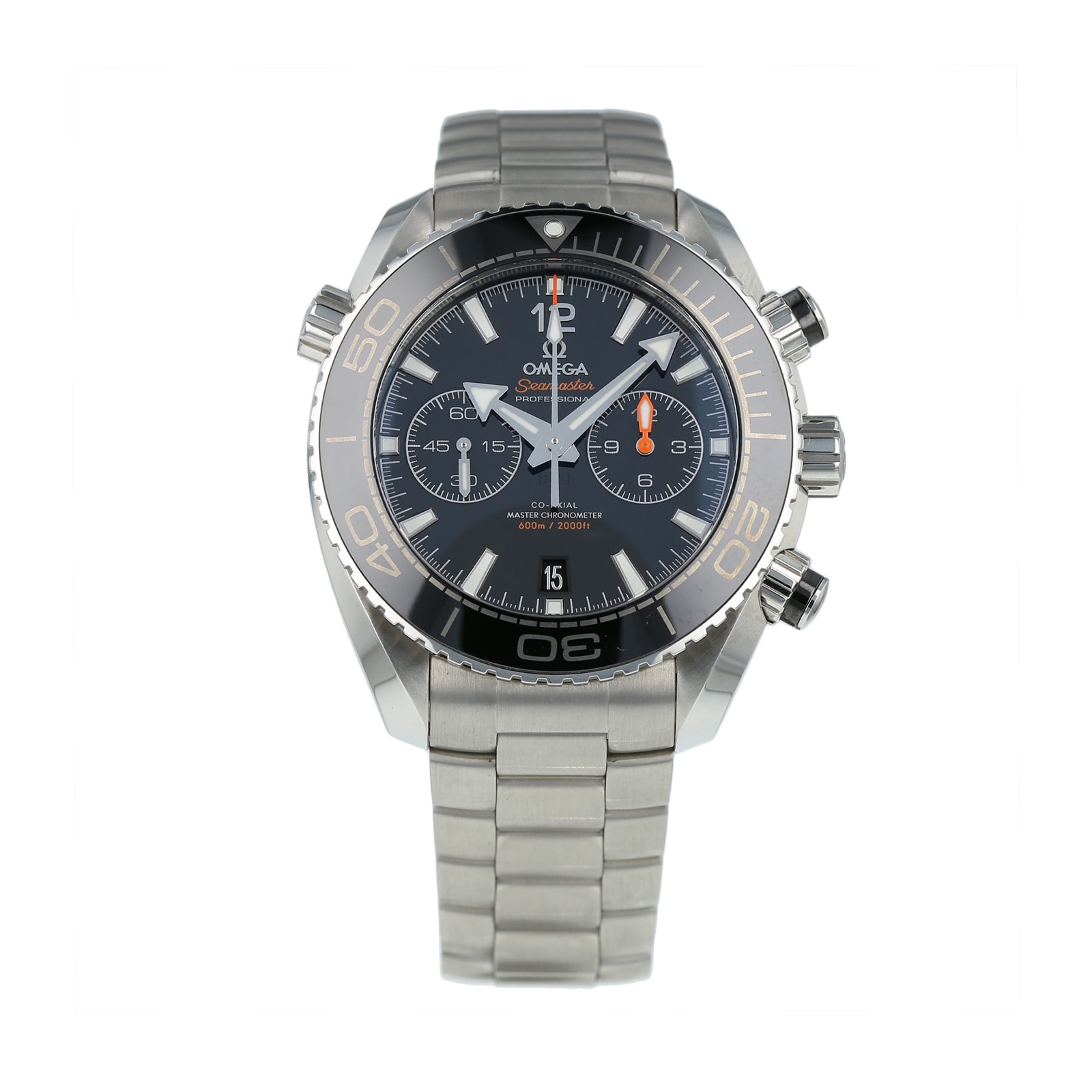 Pre-Owned Omega Seamaster Planet Ocean Chronograph Mens Watch 215.30.46.51.01.001