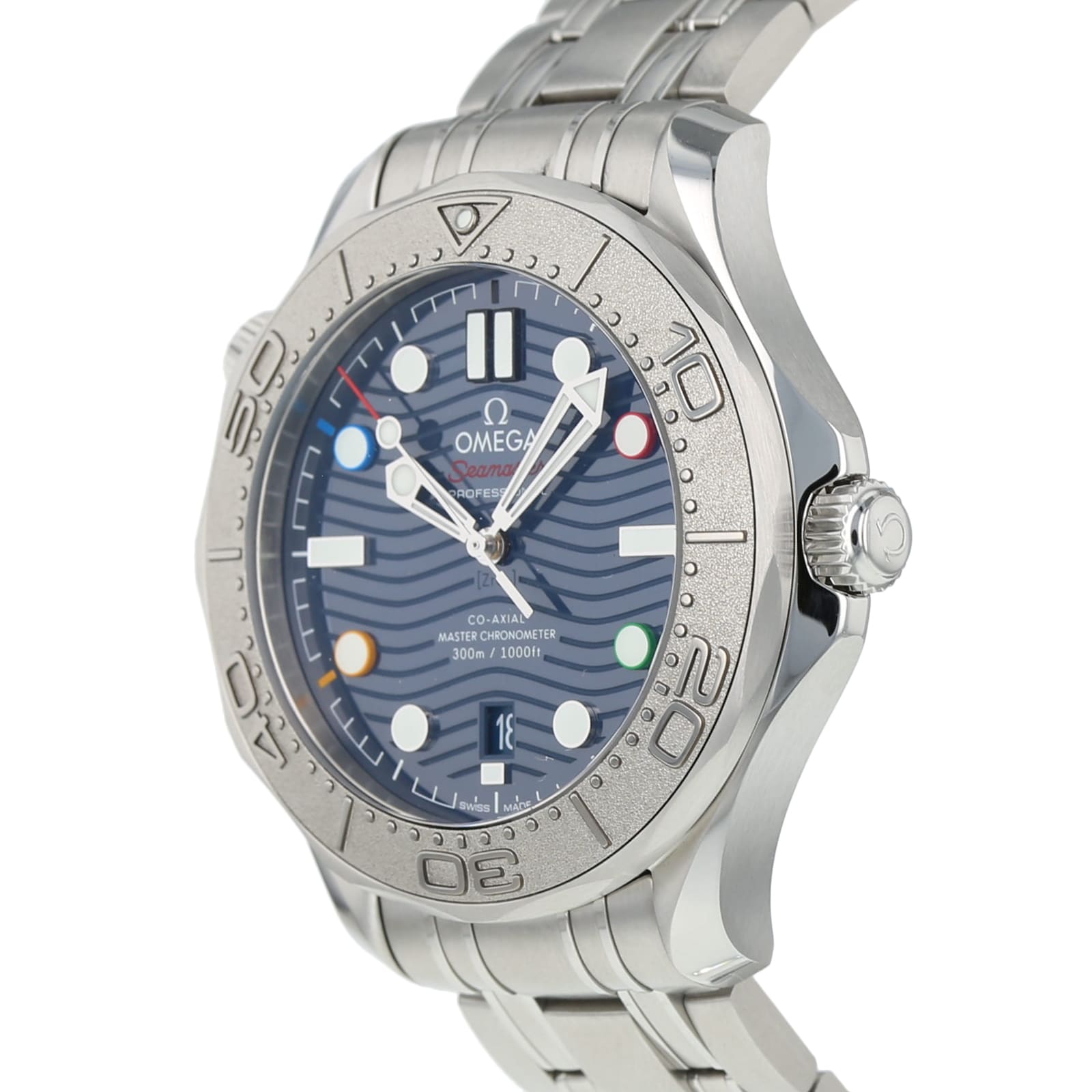 Pre-Owned Omega Seamaster Diver 300M 'Beijing 2022' Special Edition Mens Watch 522.30.42.20.03.001