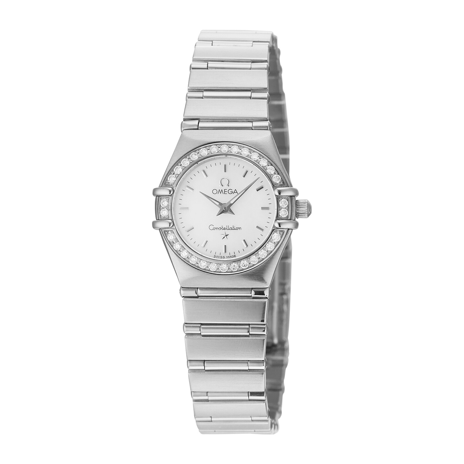 Pre-Owned Omega Constellation White Mother of Pearl Steel Ladies Watch 1466.71.00