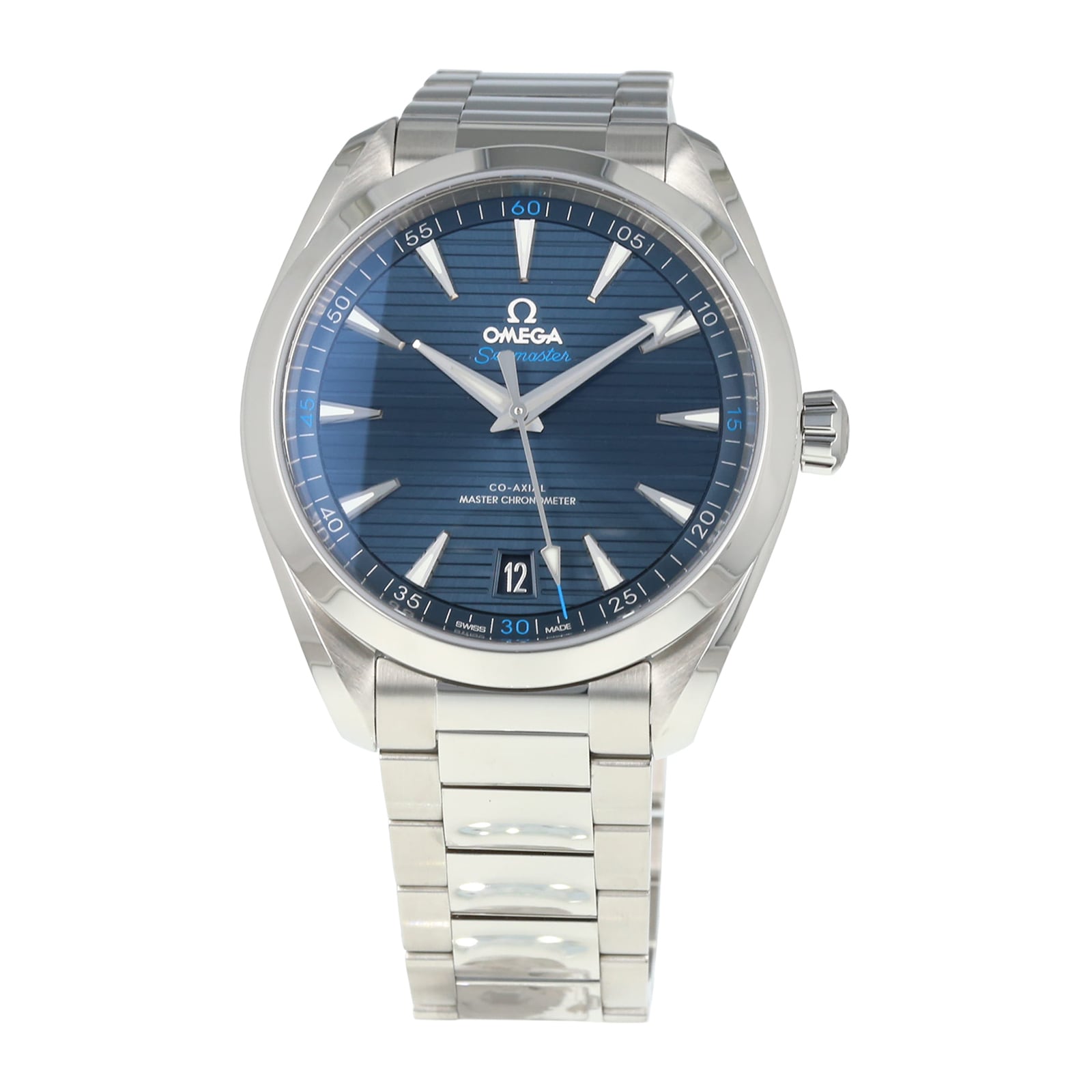 Pre-Owned Omega Seamaster Aqua Terra Blue Steel Mens Watch 220.10.41.21.03.001