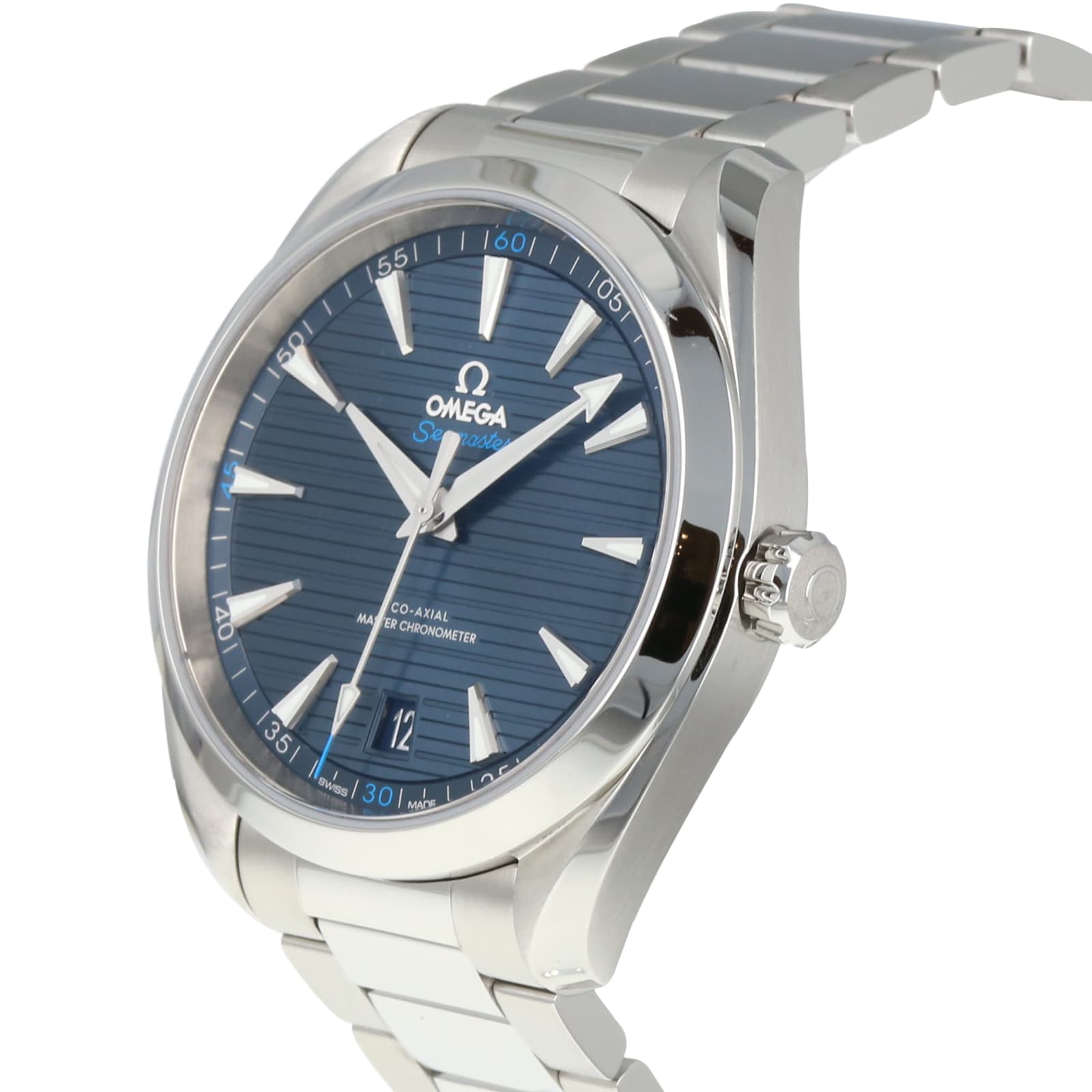 Pre-Owned Omega Seamaster Aqua Terra Blue Steel Mens Watch 220.10.41.21.03.001