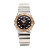 Pre-Owned Omega Pre-Owned Omega Constellation Brown Steel and Rose Gold Ladies Watch 123.20.27.60.63.002