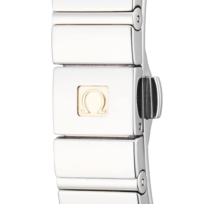 Pre-Owned Omega Pre-Owned Omega Constellation Quartz White Mother of Pearl Steel Ladies Watch 123.10.24.60.05.002