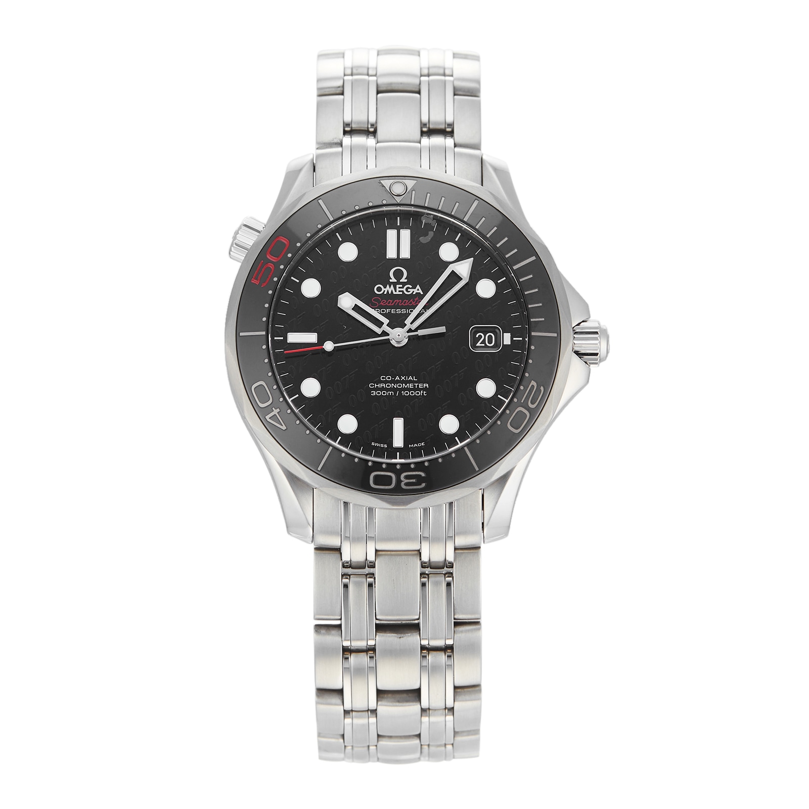Pre-Owned Omega Seamaster Diver 300M 'James Bond 50th Anniversary' Edition Mens Watch 212.30.41.20.01.005