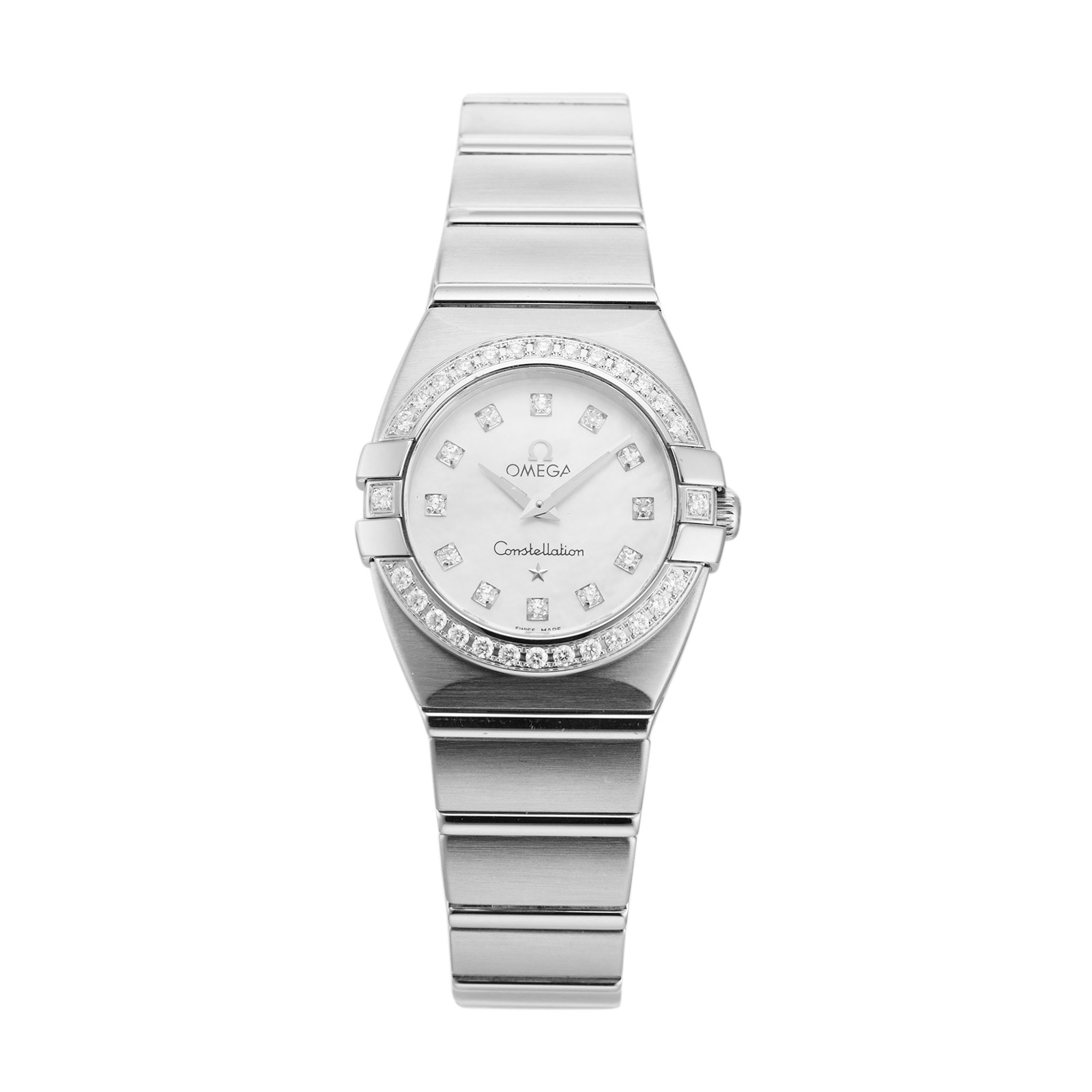 Pre-Owned Omega Pre-Owned Omega Constellation Double Eagle Quartz Ladies Watch 1589.75.00 Pre-Owned Omega Pre-Owned Omega Constellation Double Eagle Quartz Ladies Watch 1589.75.00