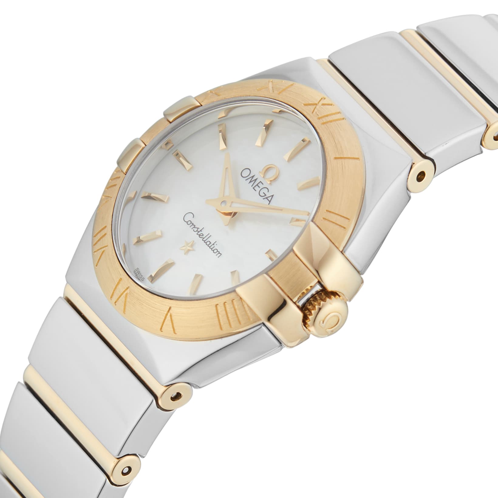 Pre-Owned Omega Constellation 24mm Stainless Steel and Yellow Gold O12320246005004