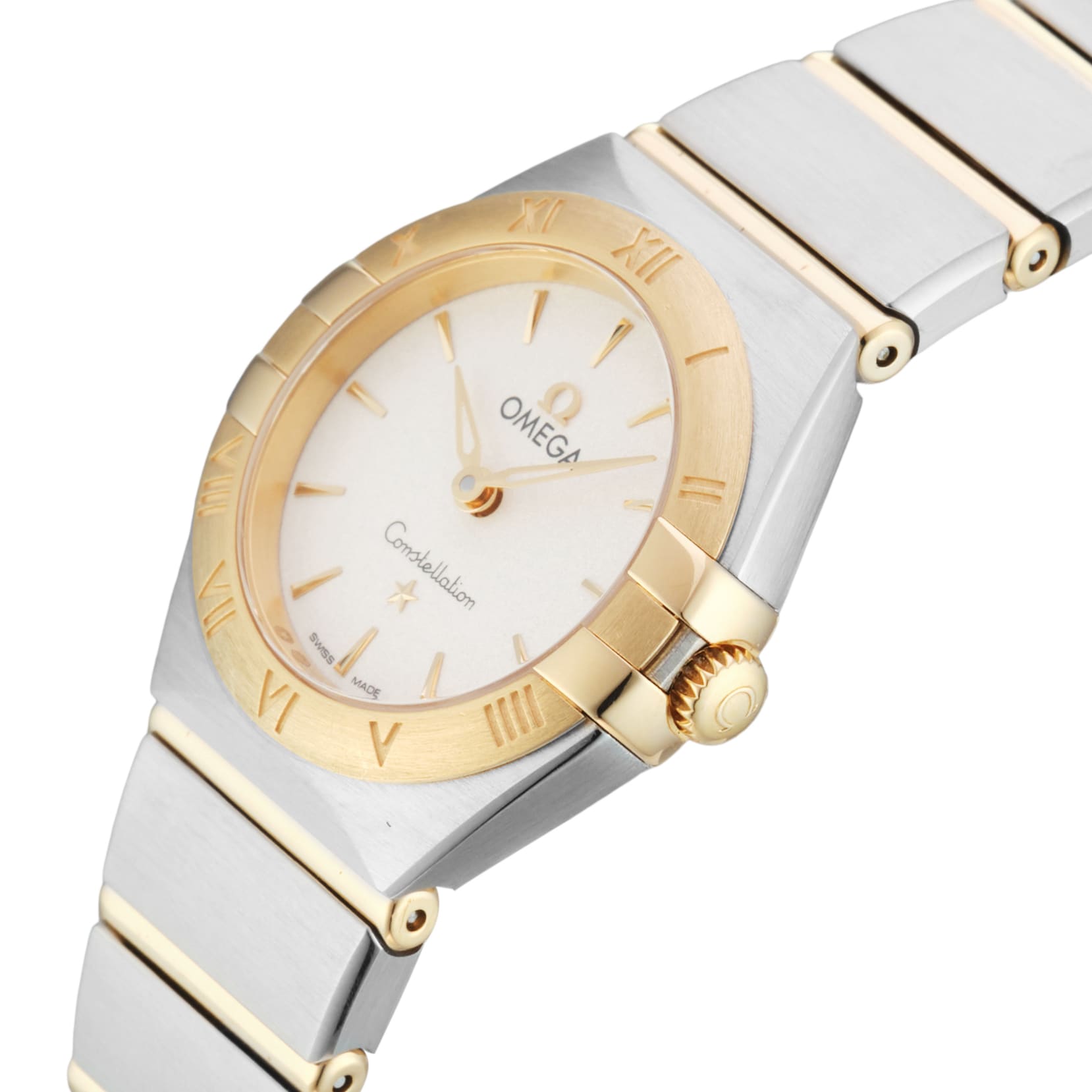 Pre-Owned Omega Constellation 25mm Stainless Steel and Yellow Gold