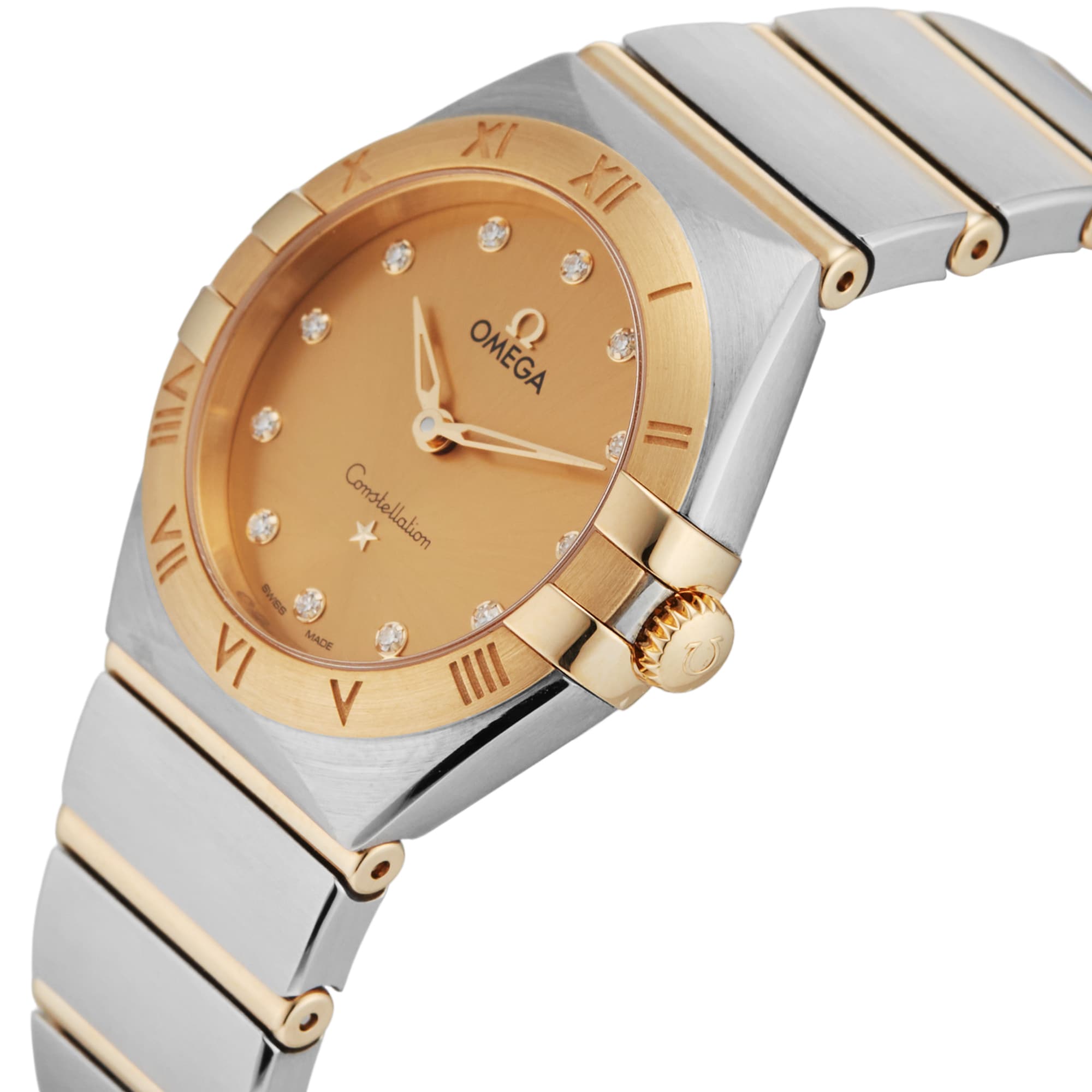 Pre-Owned Omega Constellation 28mm Stainless Steel and Yellow Gold