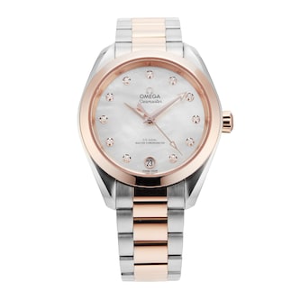 Pre-Owned Omega Seamaster Aqua Terra 150M 34mm Stainless Steel and Rose Gold