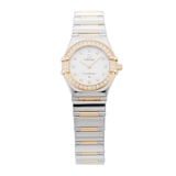 Pre-Owned Omega Constellation 22.5mm Stainless Steel and Yellow Gold