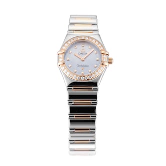 Pre-Owned Omega Constellation 22.5mm Stainless Steel and Rose Gold