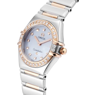 Pre-Owned Omega Constellation 22.5mm Stainless Steel and Rose Gold