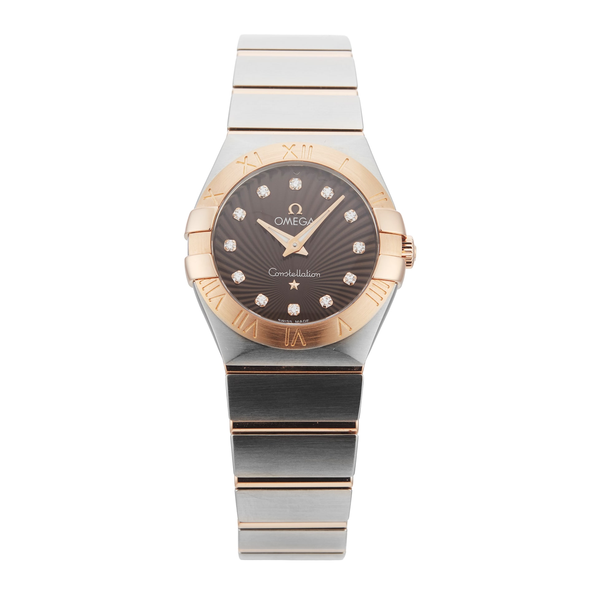 Pre-Owned Omega Constellation 27mm Stainless Steel and Rose Gold Pre-Owned Omega Constellation 27mm Stainless Steel and Rose Gold