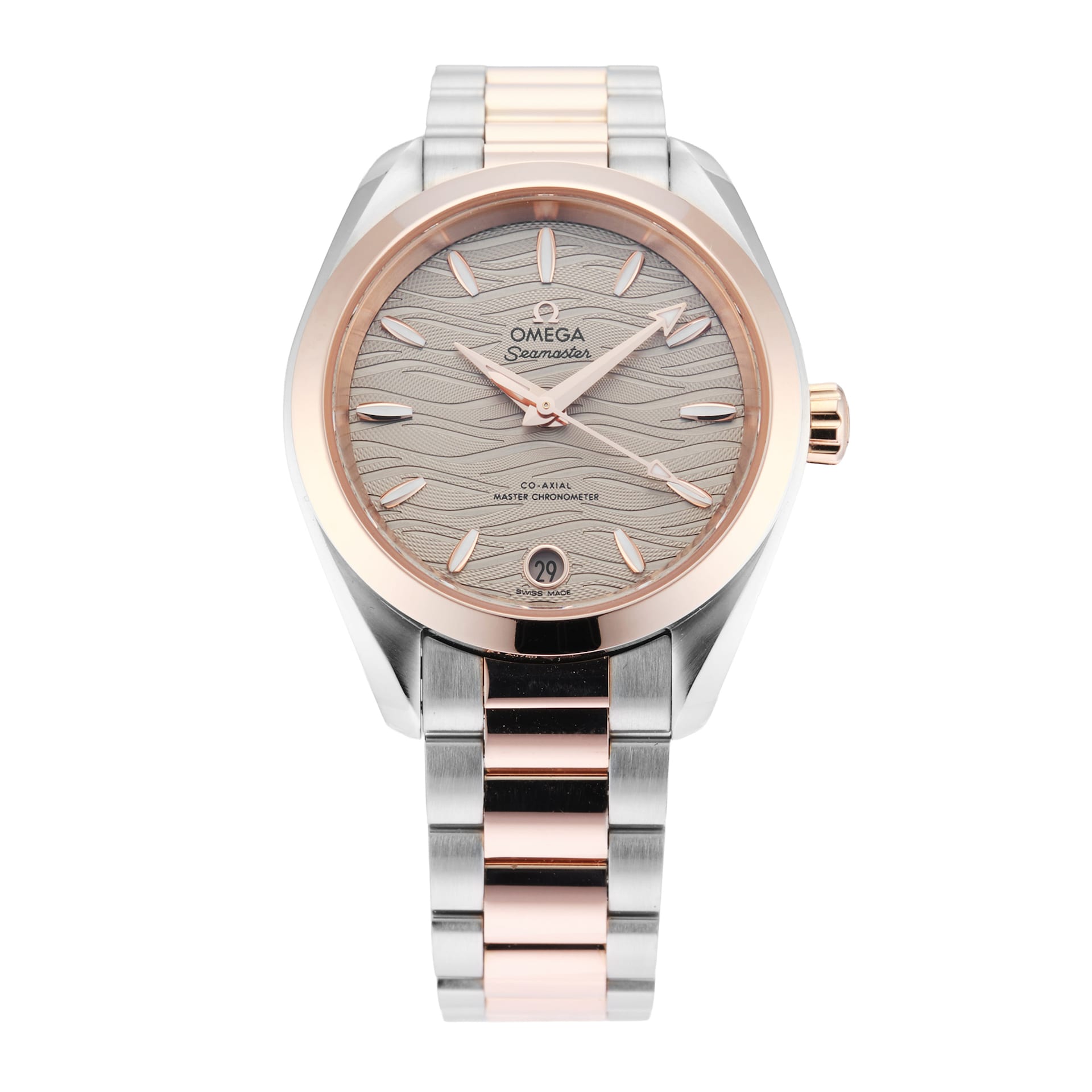Pre-Owned Omega Seamaster Aqua Terra 150m 34mm Stainless Steel and Rose Gold Pre-Owned Omega Seamaster Aqua Terra 150m 34mm Stainless Steel and Rose Gold