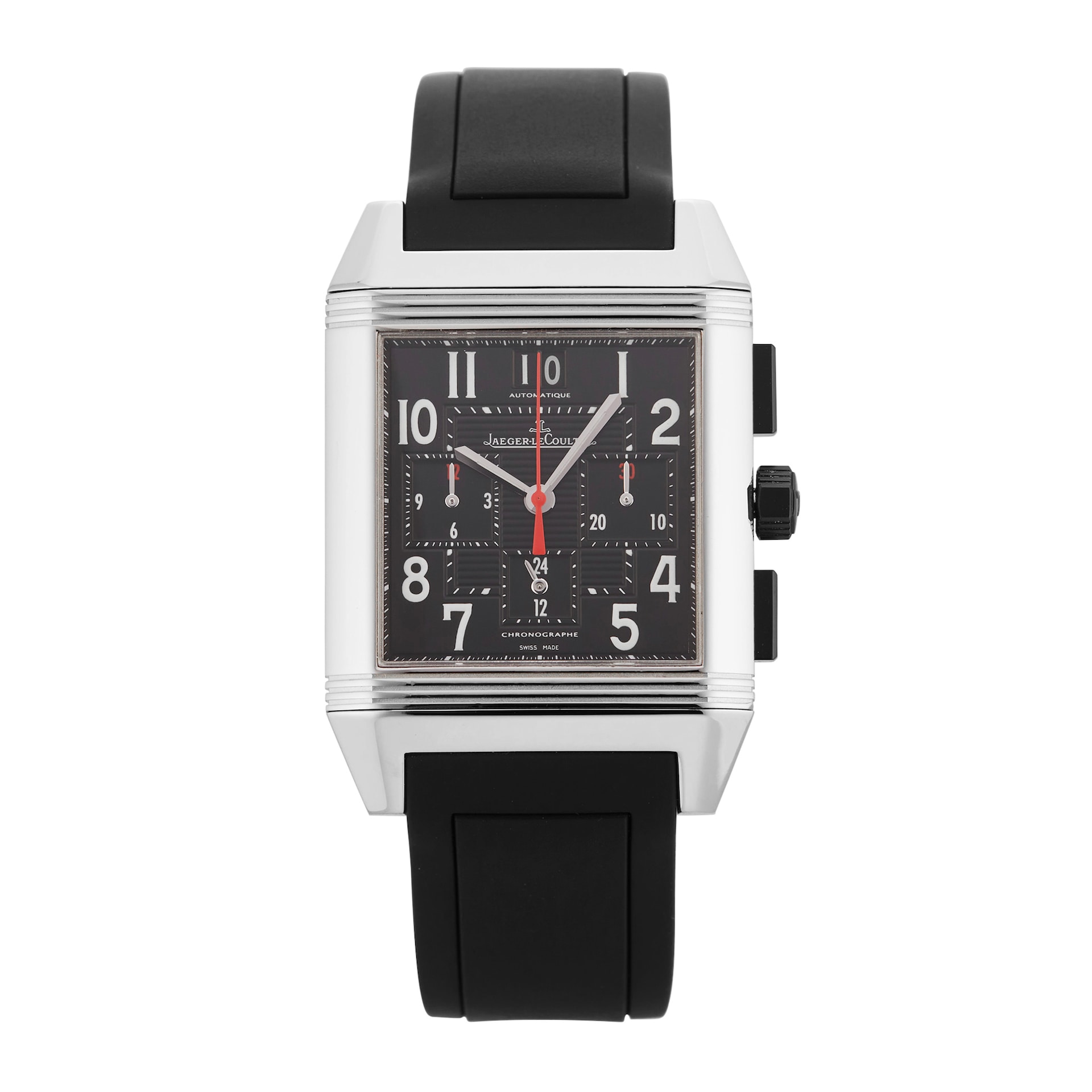 Pre-Owned Jaeger-LeCoultre Reverso Squadra Chronograph GMT 35mm Stainless Steel 230.8.45