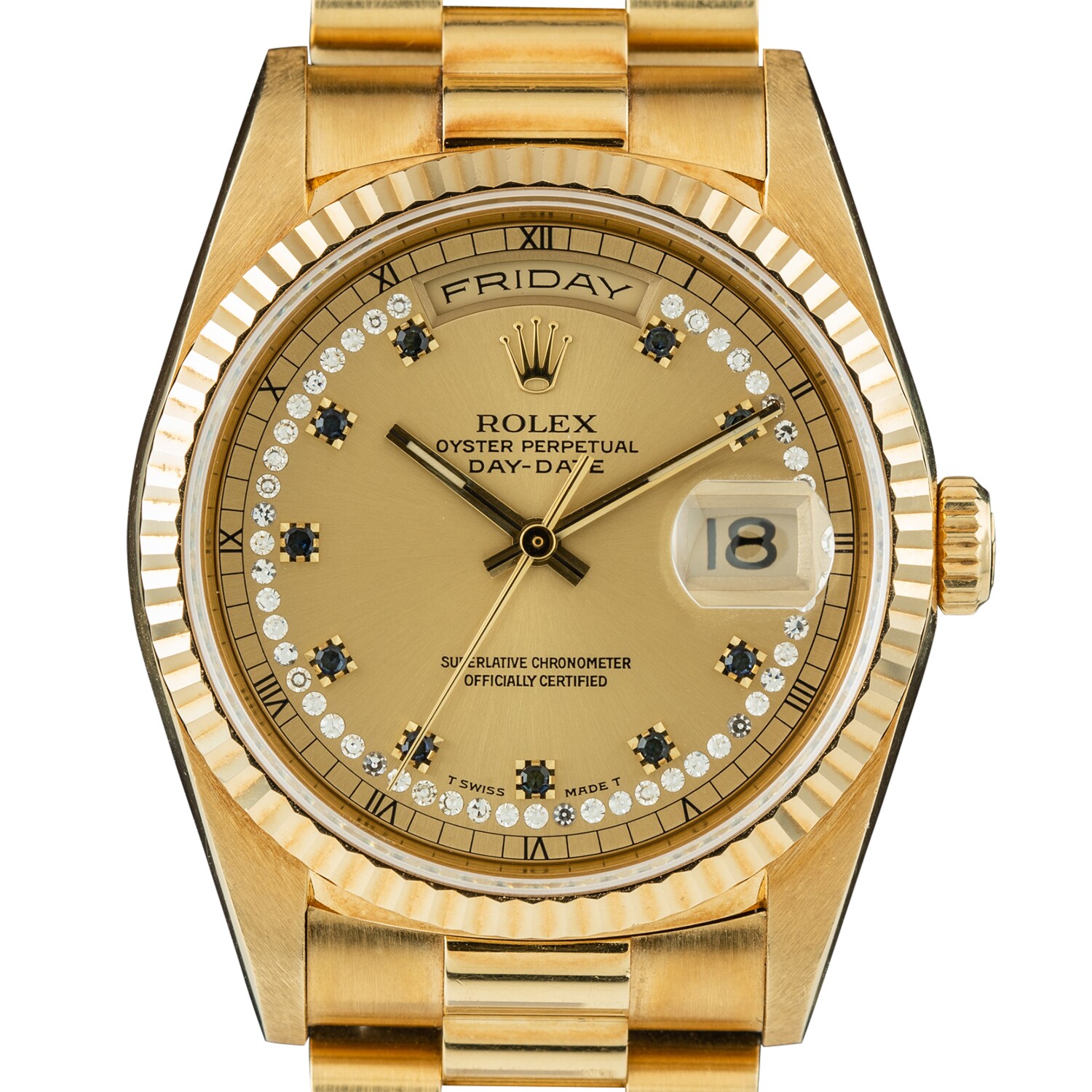 Pre-Owned Rolex by Analog Shift Pre-Owned Rolex Day-Date 'String' Dial