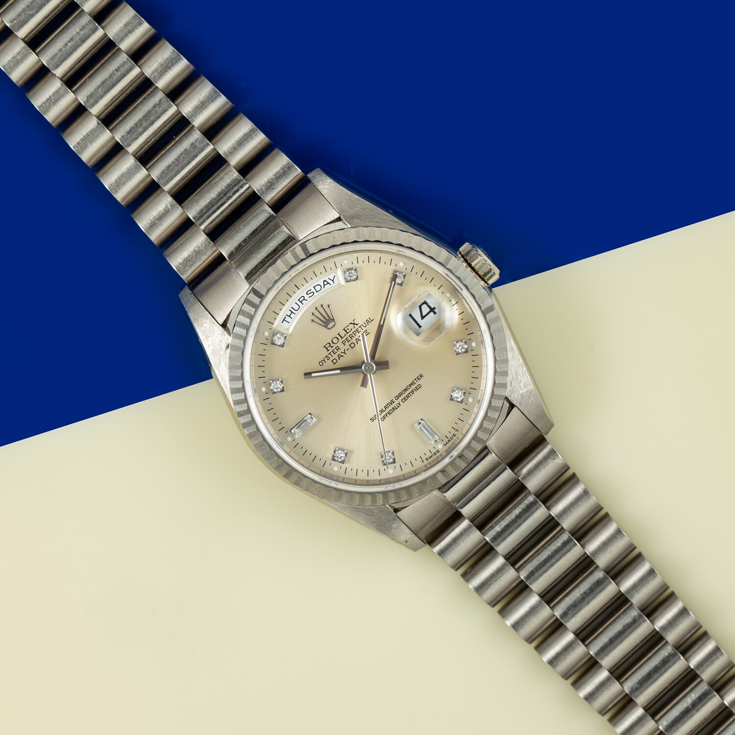 Pre-Owned Rolex by Analog Shift Pre-Owned Rolex Day-Date Diamond Dial