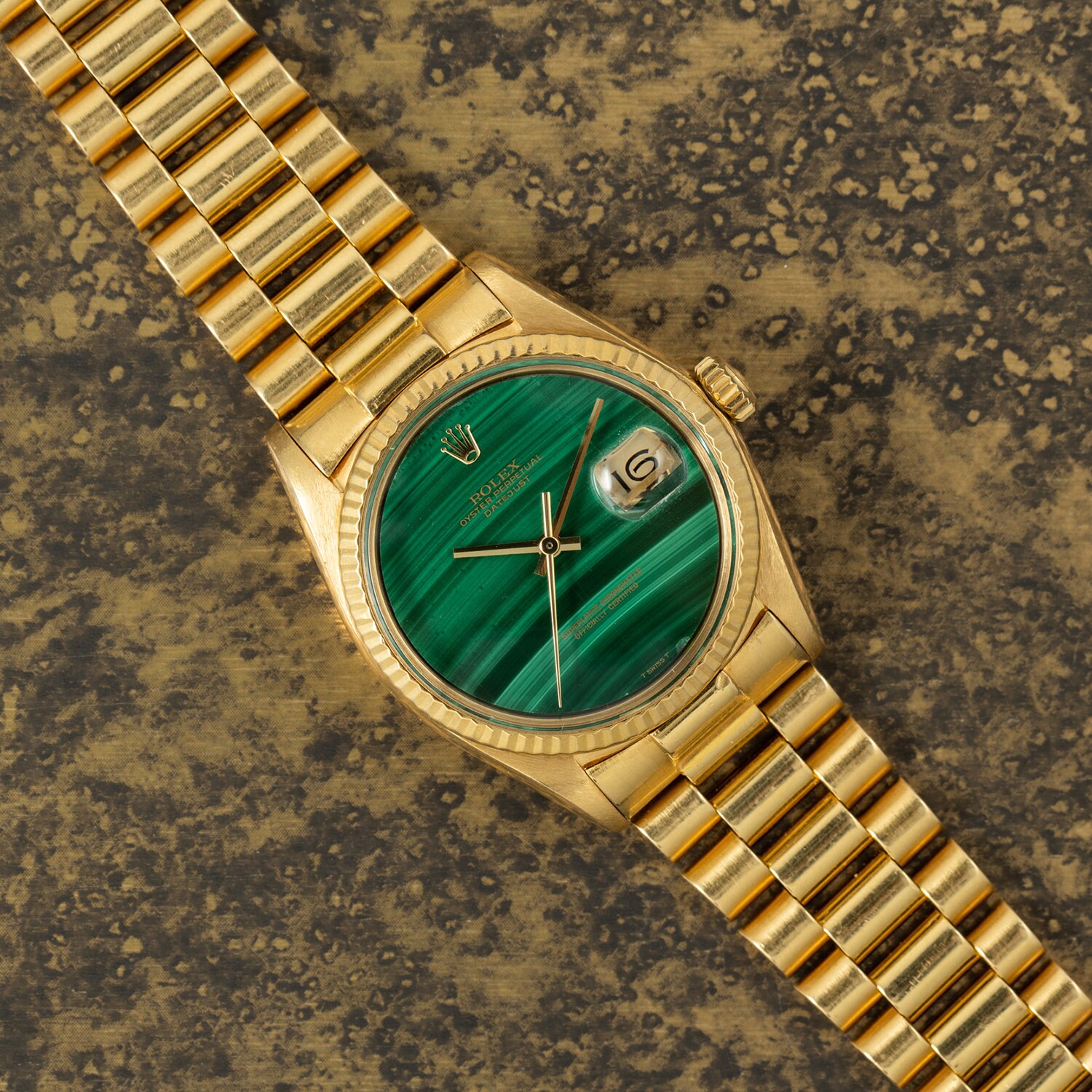 rolex day date malachite