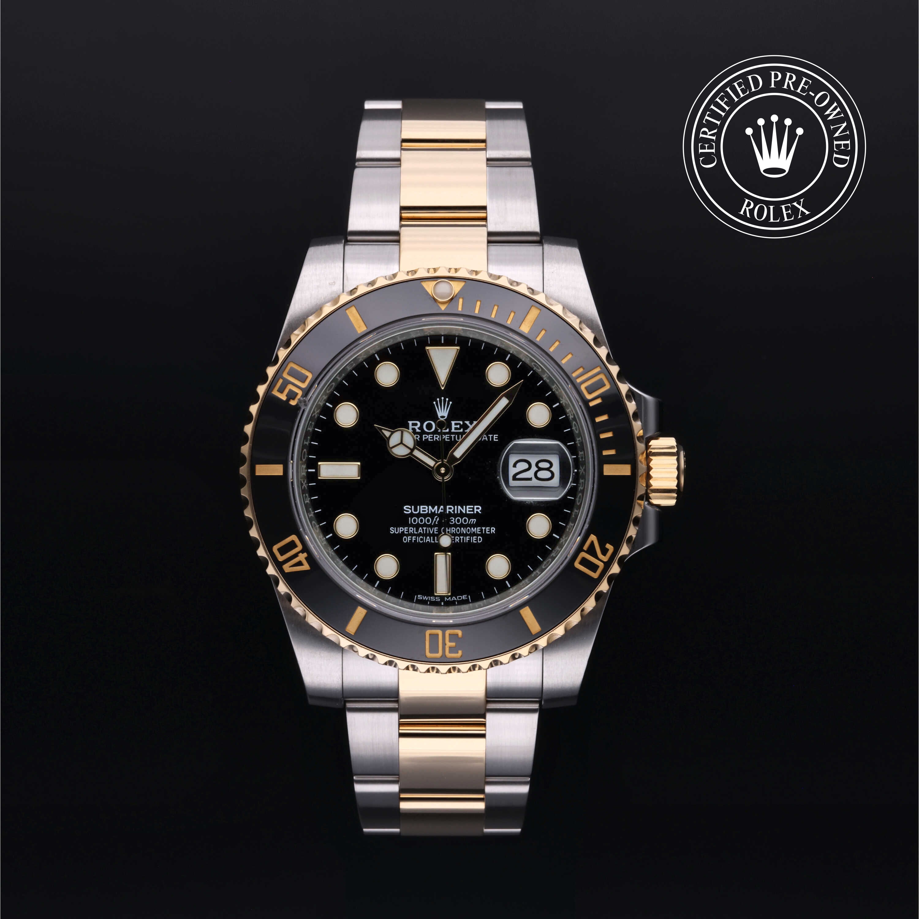 Rolex submariner two sale tone rose gold