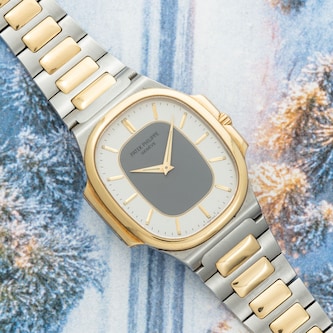 Pre-Owned Patek Philippe by Analog Shift Patek Philippe Nautilus 'Nautilipse' Two-Tone