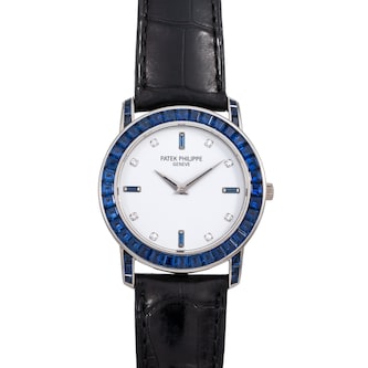 Pre-Owned Patek Philippe Patek Philippe White Gold 'Sapphire' Dress Watch