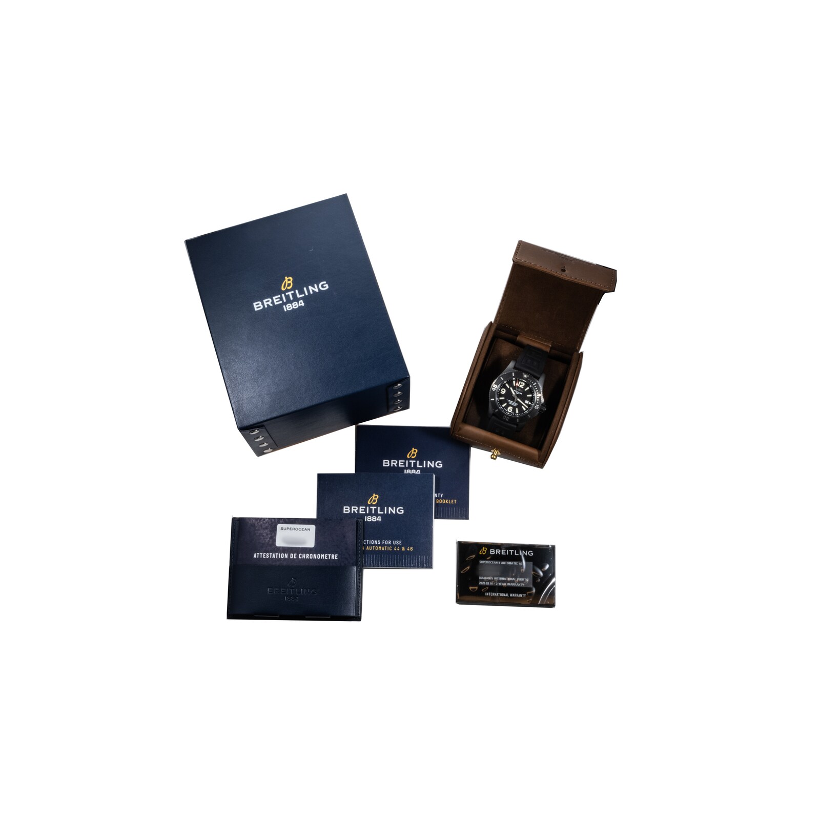 Pre-Owned Breitling by Analog Shift Superocean II Blacksteel