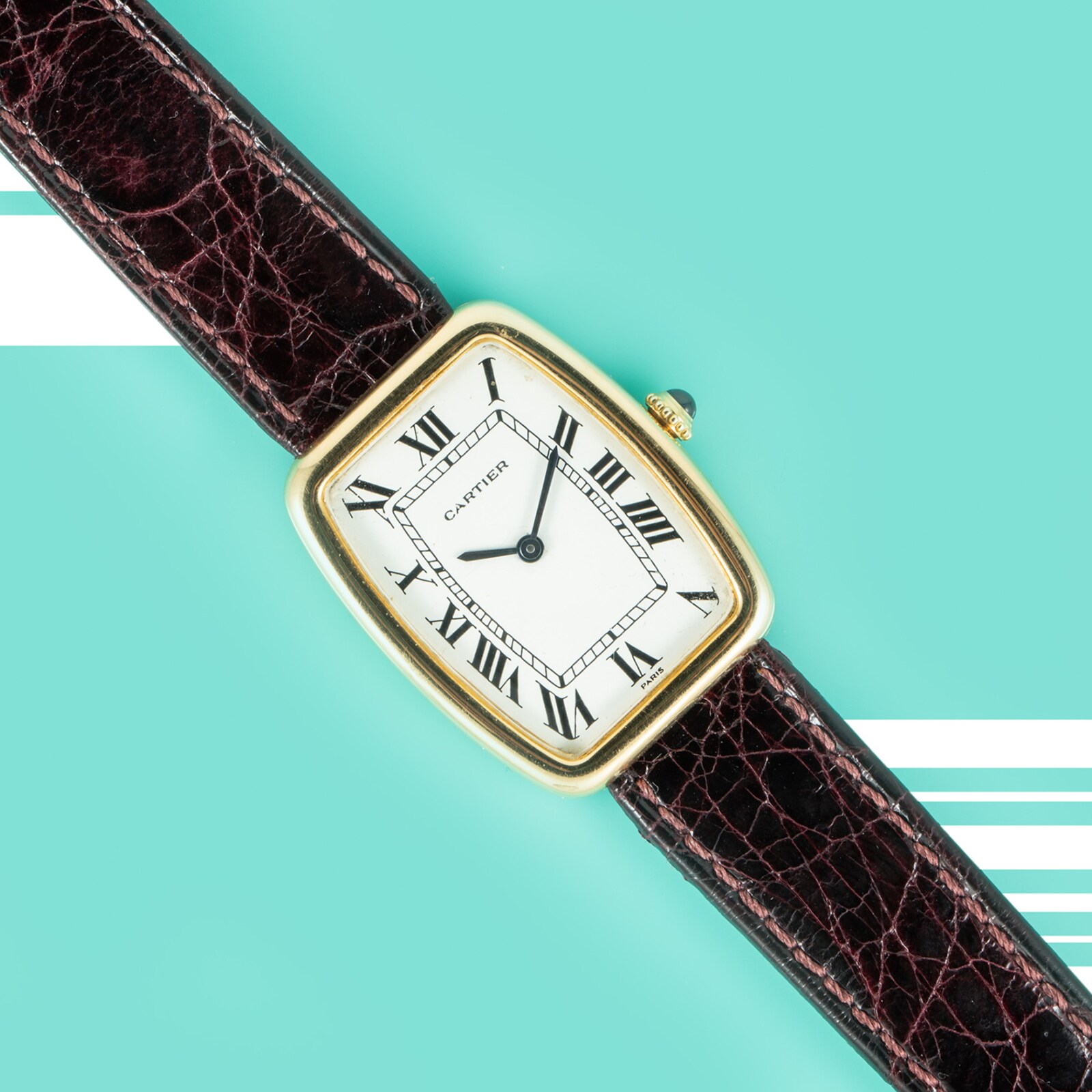 Pre-Owned Cartier by Analog Shift Tank Louis Mechanique