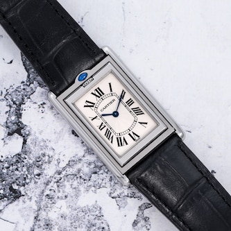 Pre-Owned Cartier by Analog Shift Tank Basculante Mecanique