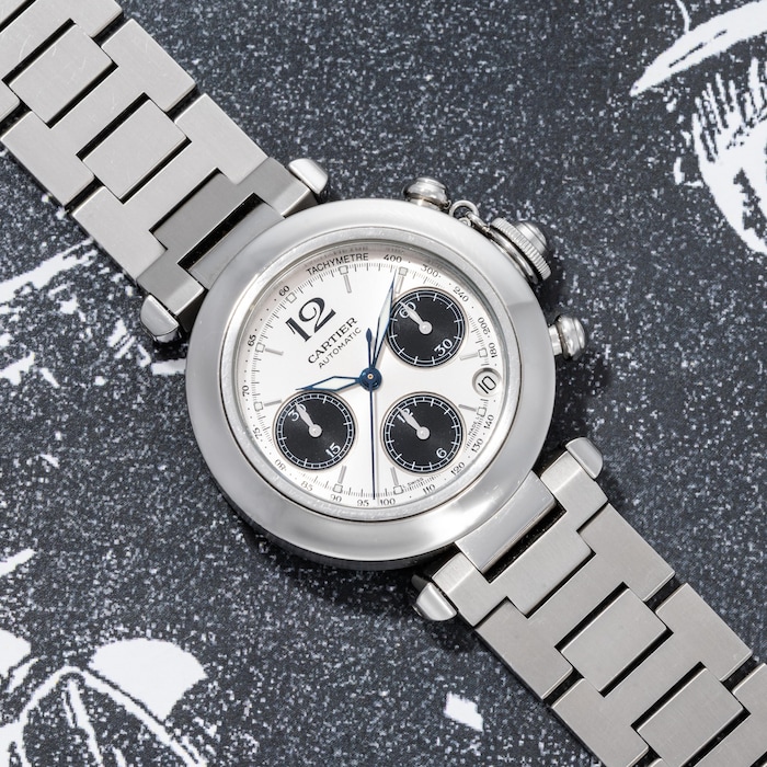 Pre-Owned Cartier Pasha 'Panda' Chronograph