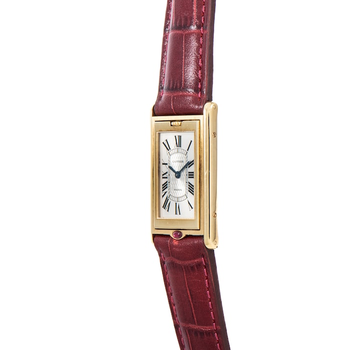 SOLD Vintage Cartier Tank Louis 23mm 18K Diamond Watch - Fewer Finer
