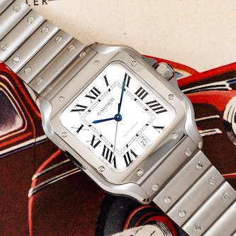 Pre-Owned Cartier Santos De Large