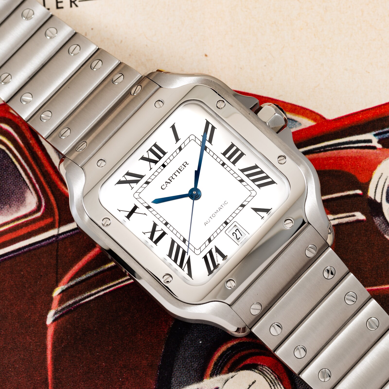 Pre-Owned Cartier Santos De Large