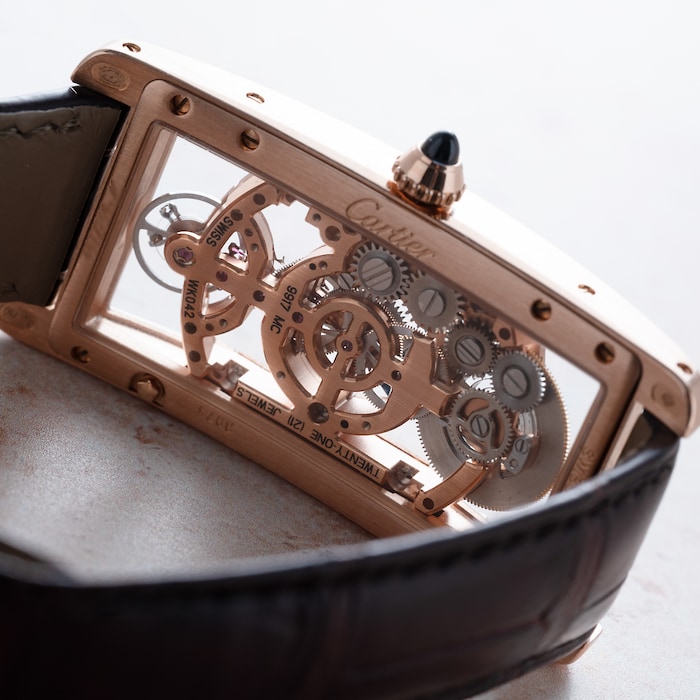 Pre-Owned Cartier Tank Cintreé Skeleton