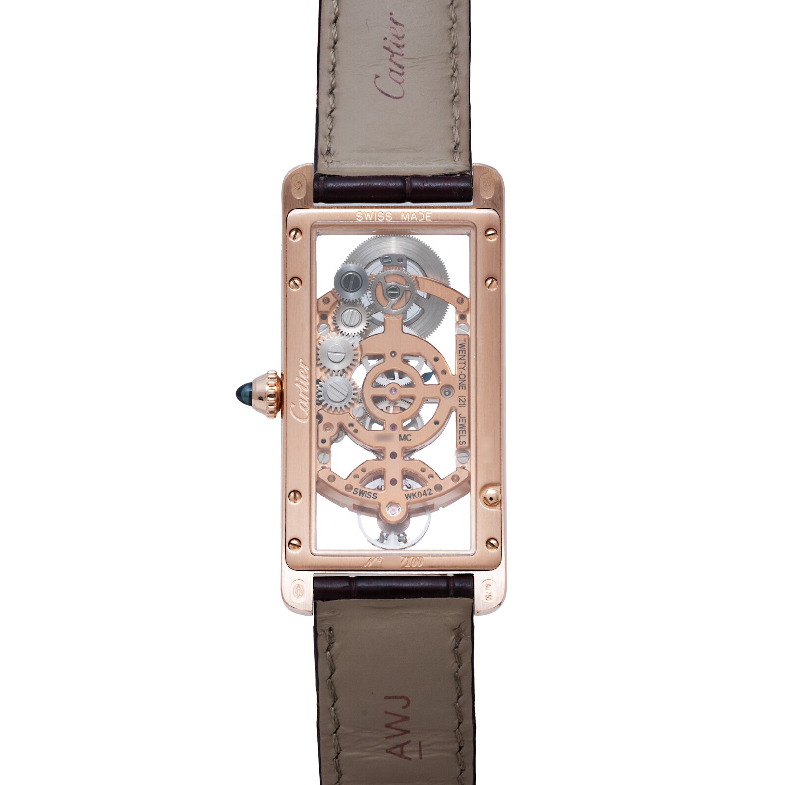Pre-Owned Cartier Tank Cintreé Skeleton