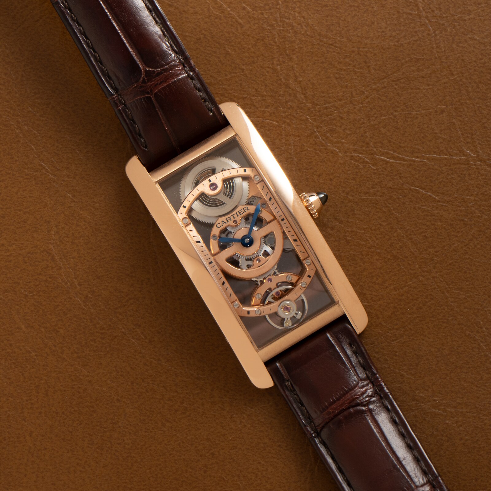 Pre-Owned Cartier Tank Cintreé Skeleton