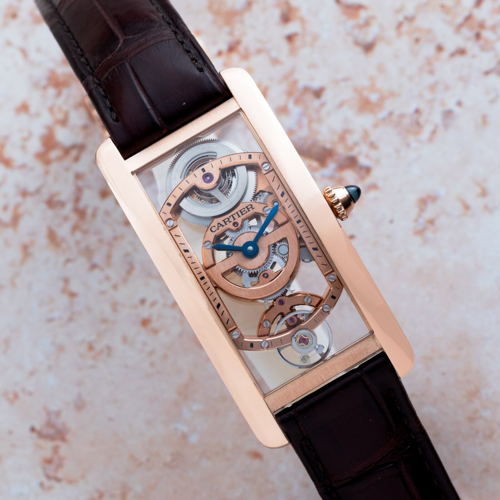 Pre-Owned Cartier Tank Cintreé Skeleton