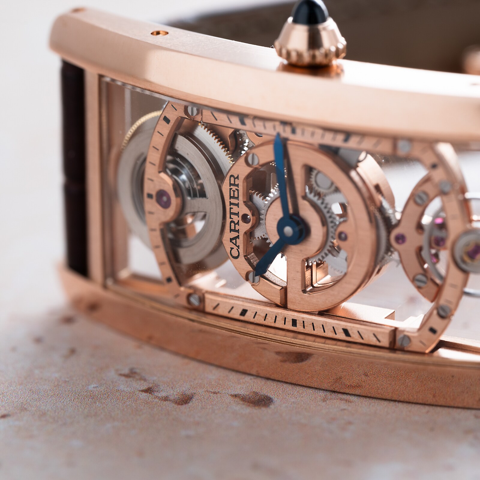 Pre-Owned Cartier Tank Cintreé Skeleton
